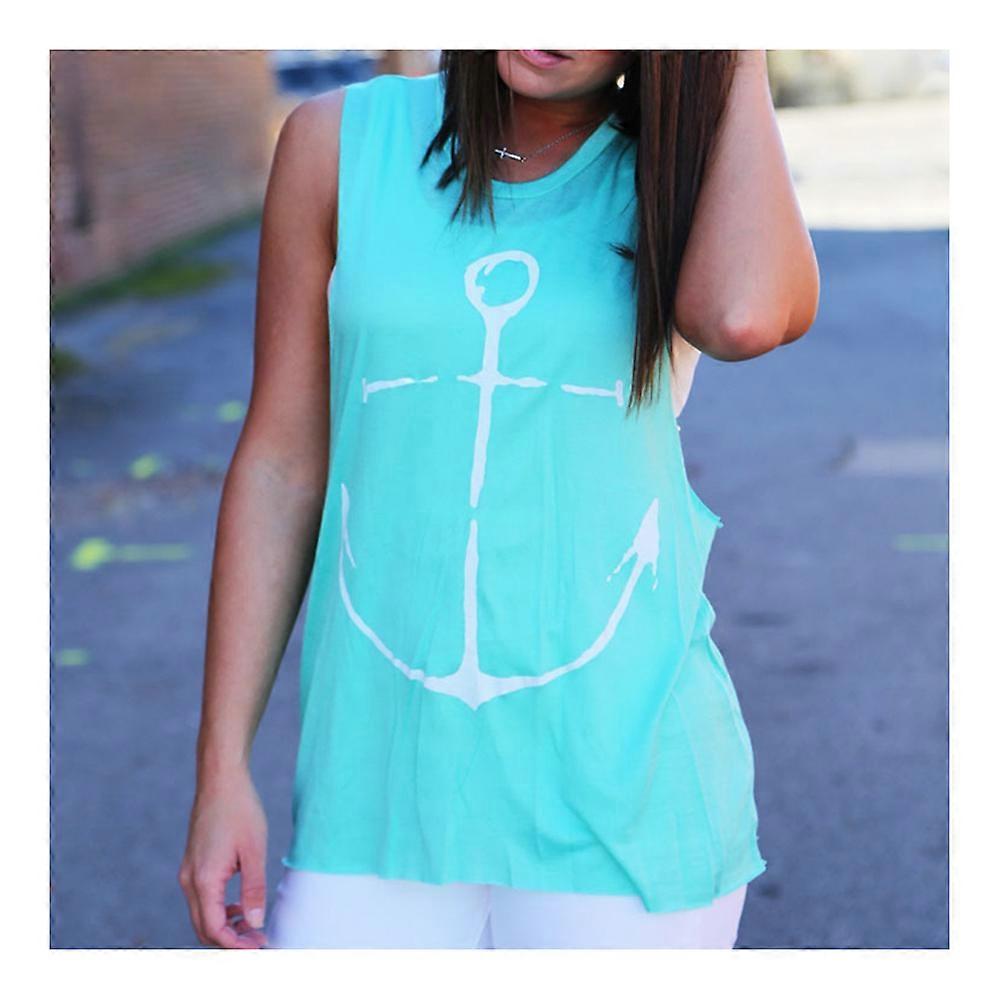 Loose Anchor Printing Chiffon Vest