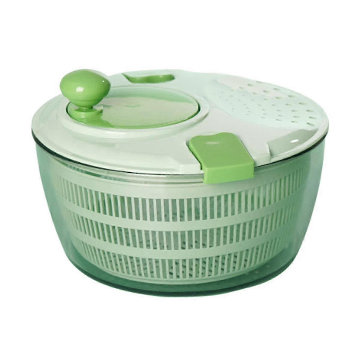 4l Kitchen Vegetable Dryer, Salad Washer With Safety Lid Lock And Swivel Handle