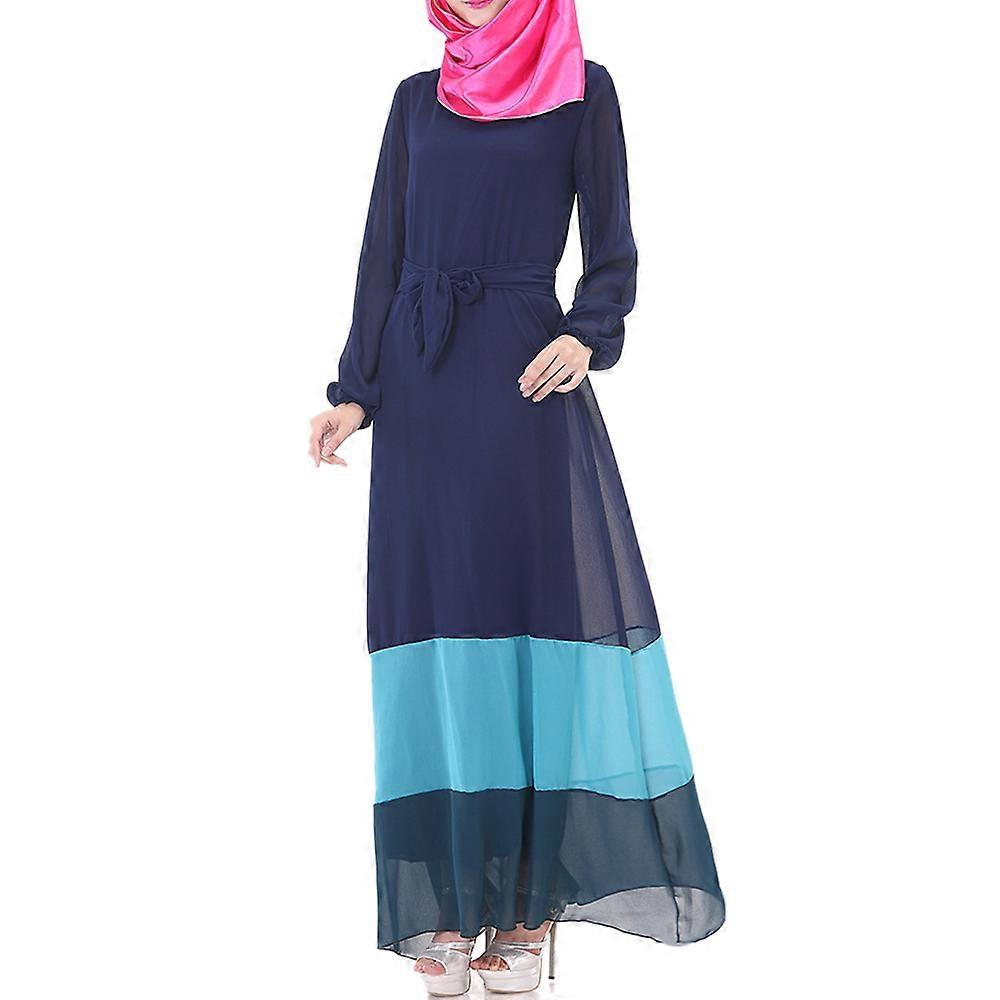Robe longue musulmane hétéroclite Robe en mousseline