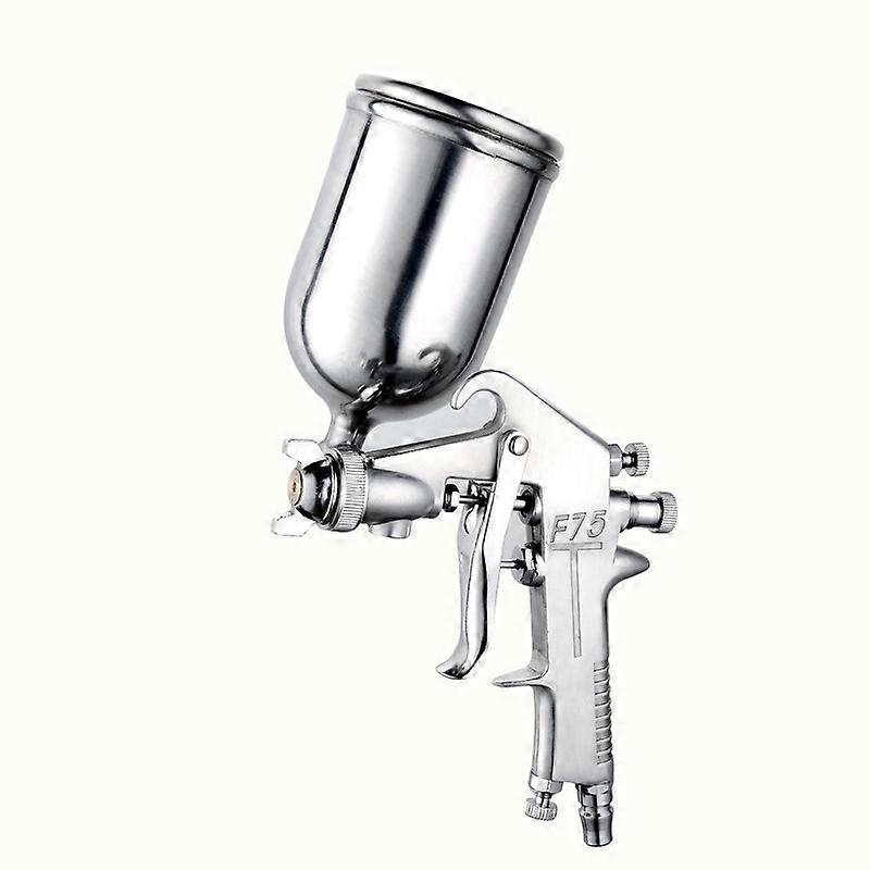 Paint Spray Gun, F-75 Air Spray Gun 1.5mm Nozzle Tip with 400ml Top Cup Gravity Feed Paint Spray Gun for Car Painting