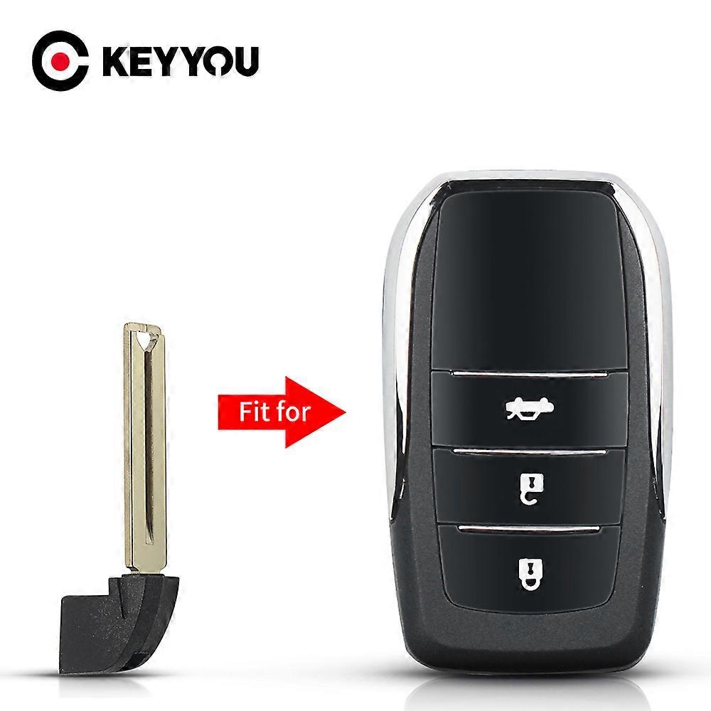 New Smart Remote Key Insert Blank Fob For Toyota Highlander Land Cruiser RAV4 Car Key Fob Uncut Blade