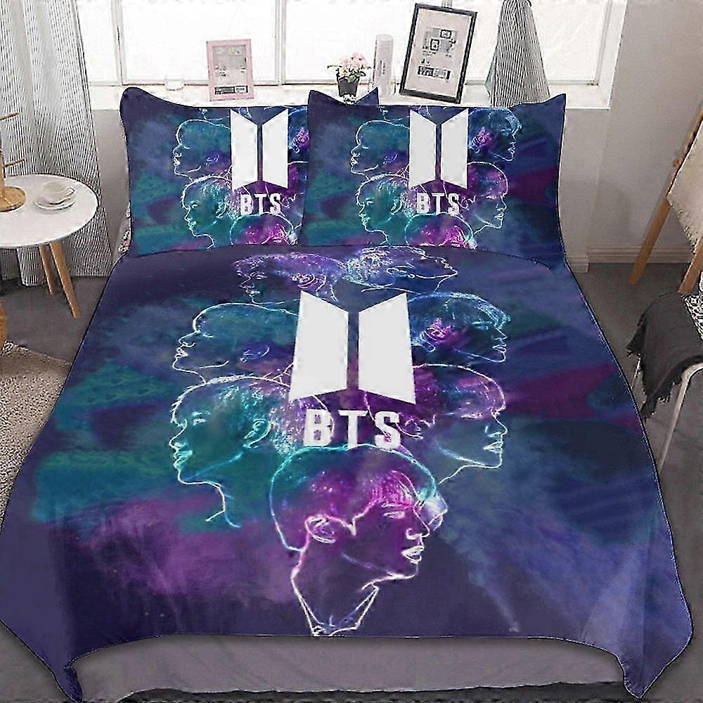 n1465 Lakan Kpop B Sängkläder, Ultra Soft Sängkläder Set Gir Sängkläder Gir Påslakanset för barn Pojkar Tonåringar Rumsinredning med påslakan Kpop B (1
