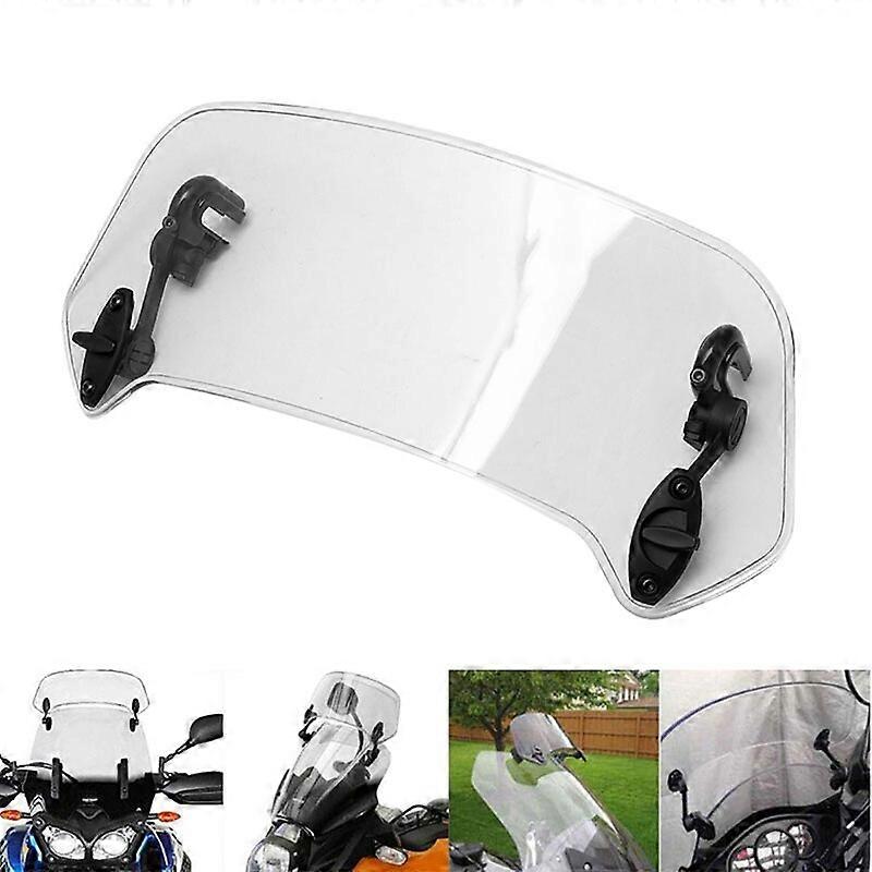 Motorcycle Universal Clear Windshield Clamp-On Variable Windscreen Spoiler Extension For R1200GS F800GS For Tmax For BMW YamahaMotorcycle Neck Braces