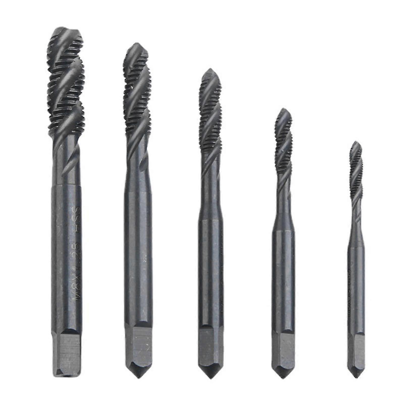 5pcs Screw Tap Drill Bits Set Nitriding Composite Pneumatic Tapping Tap