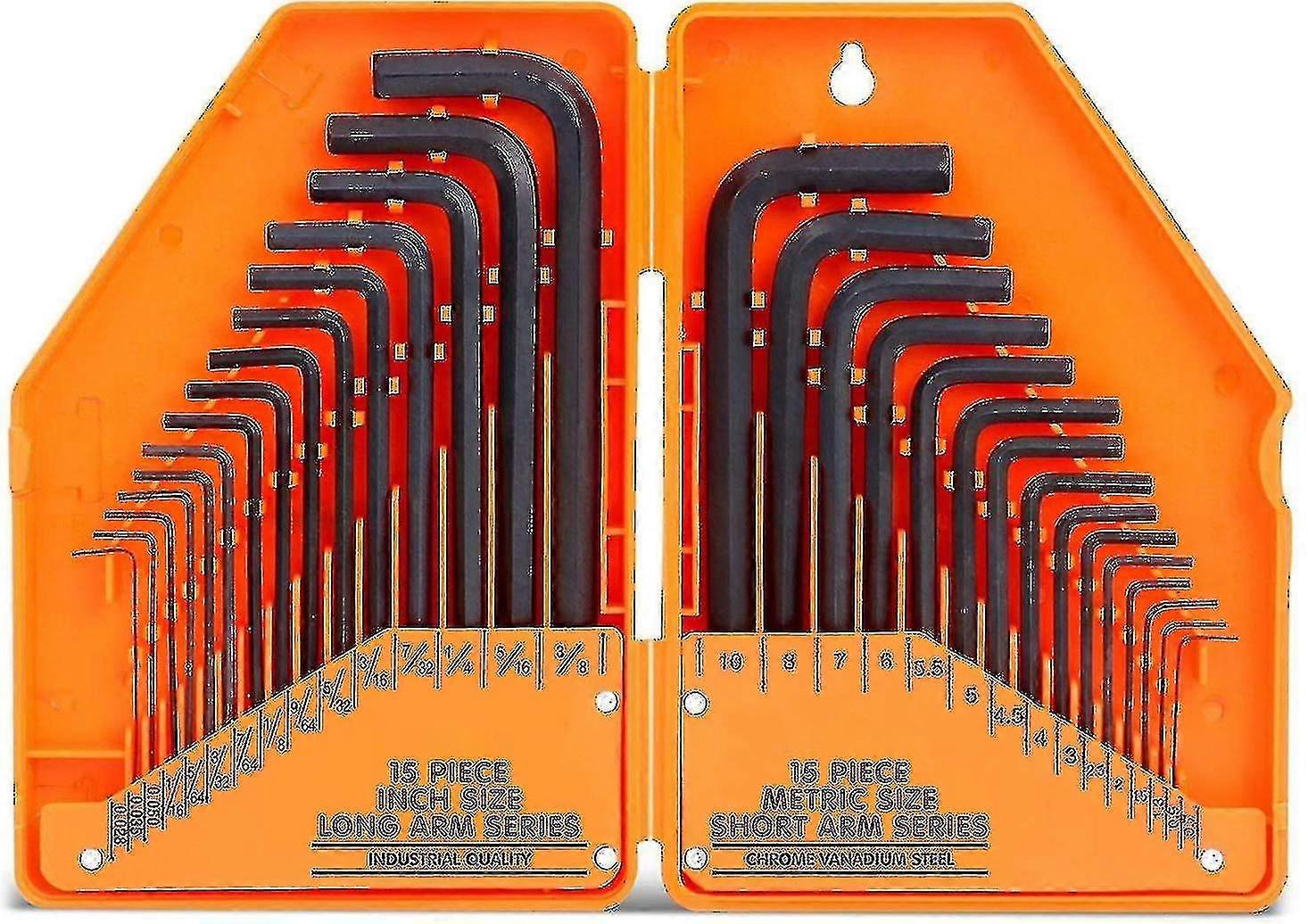 ألين وجع مجموعة بوصة / متري 30pcs (0.7mm-10mm) ساي (0.028 "-3/8)