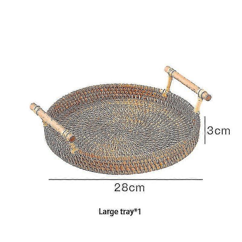 Handwoven Rattan Storage Tray