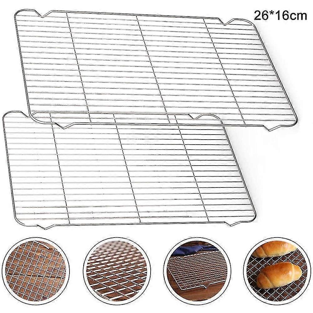 kjølegrill sett med 2, rustfritt stål kjølegrill kake stativ