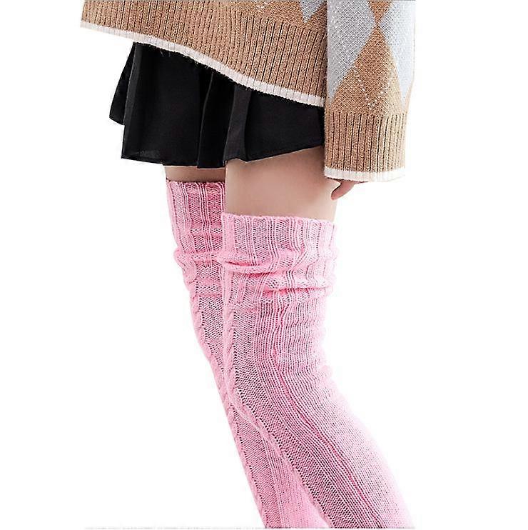 Women's Knitted Socks Thigh High Stockings Elastic Over Knee Socks