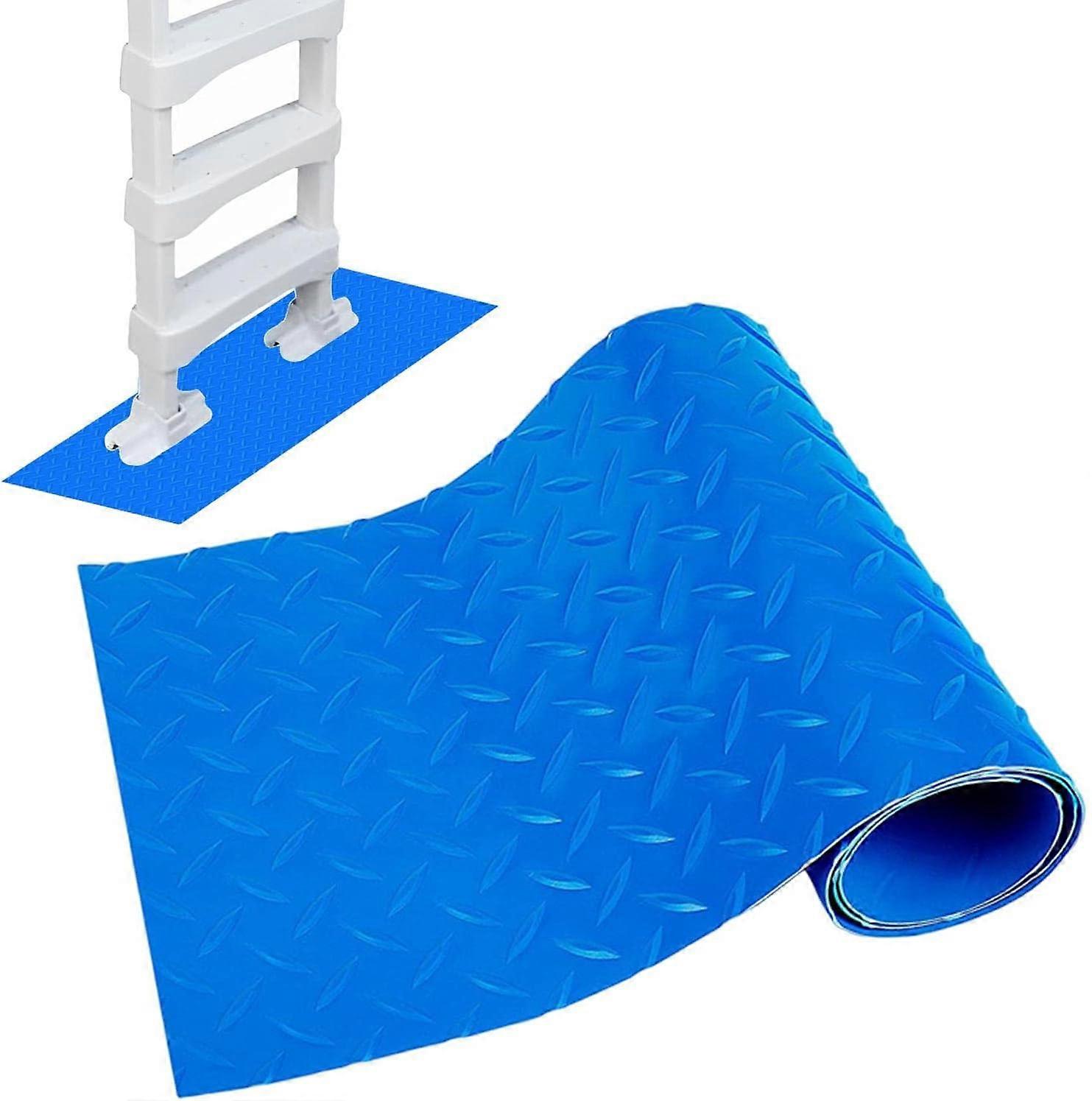 Pool Mat, Pool Ladder Mat with Non-slip Texture for Above Ground Pools, Pool Stair Mat, Above Ground Pool Ladder Mat for Pools Liner and Stairs