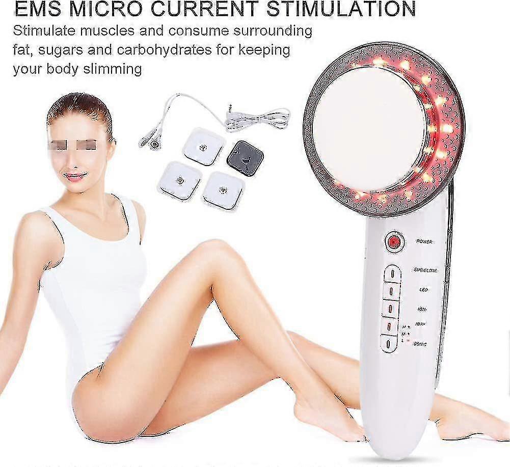 Elriven Face Massager Fat Burning Massager Ems Led Galvanic Ion Facial Beauty Machine