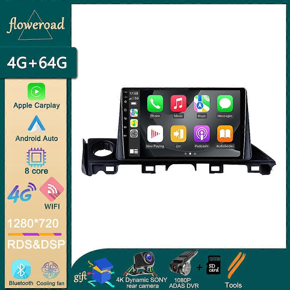 Head Unit Android 13 Car Radio For Mazda 6 Atenza 2017 2018 2019 Multimedia Player Navigation GPS Apple Carplay Stereo