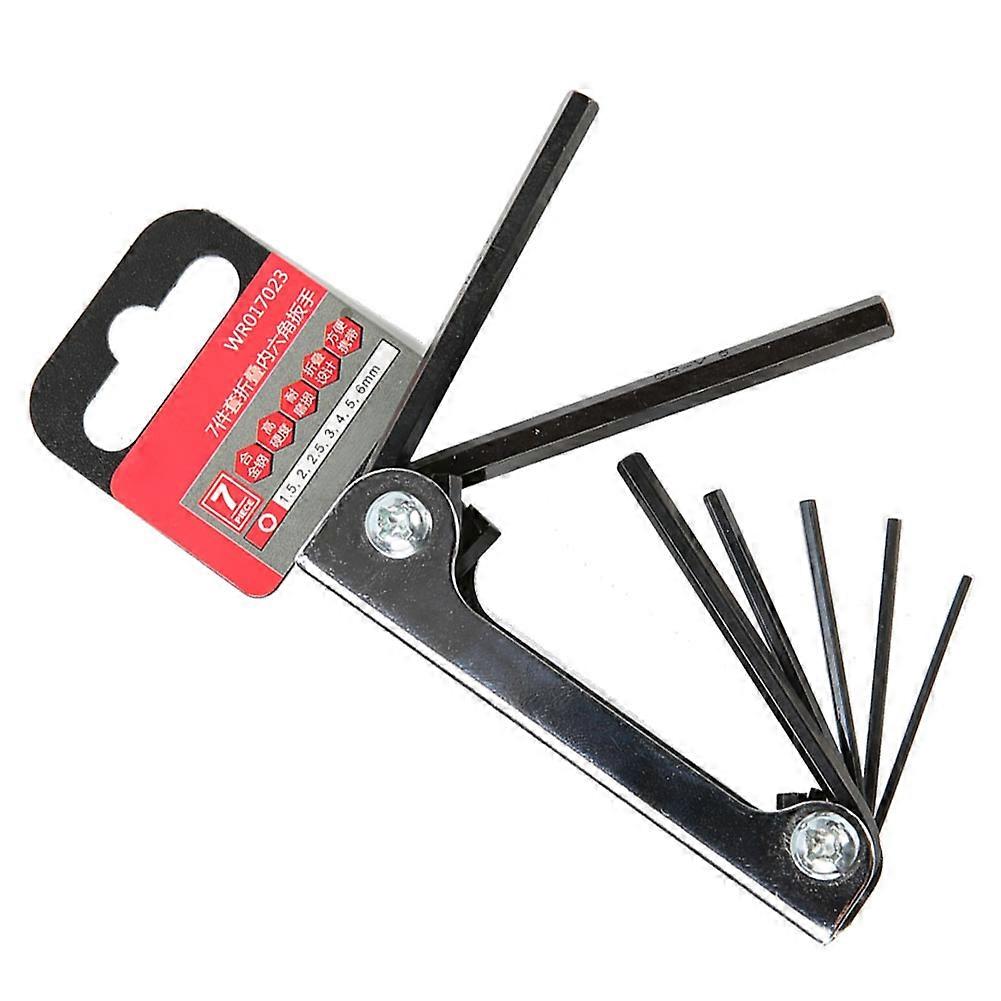 7Pcs/Set Multifunctional Foldable Allen Wrench Metric Hex Spanner Repair Tools JIKAIX