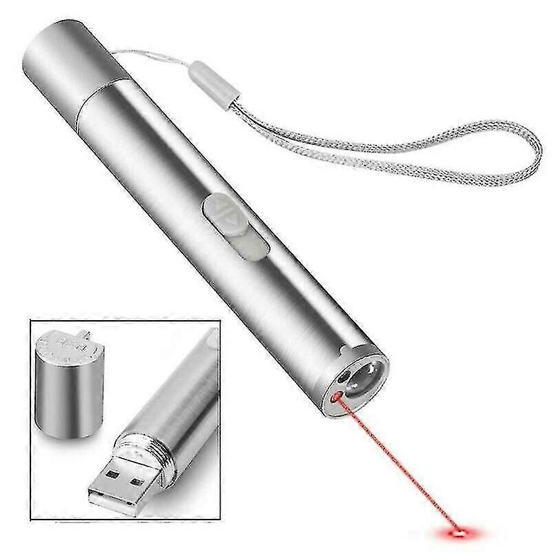 Uv Lights 3 In 1 Rechargeable Cat Laser Pointer Toy Usb Power Cat Training Torch