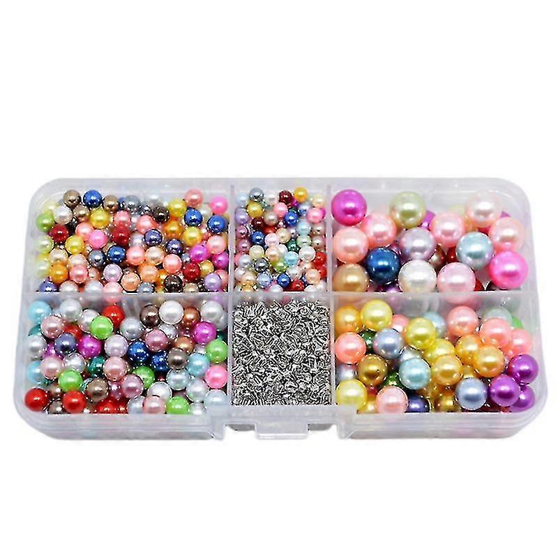 1box Multi Colour Beads Made Of Plastic For Bracelet Necklace Making 4-10mm