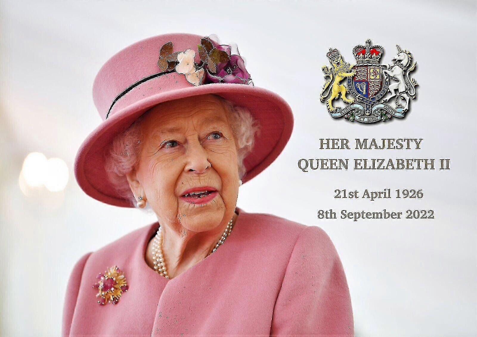 Queen Elizabeth Ii Rip Remembrance Memorabilia A4 Photo Print