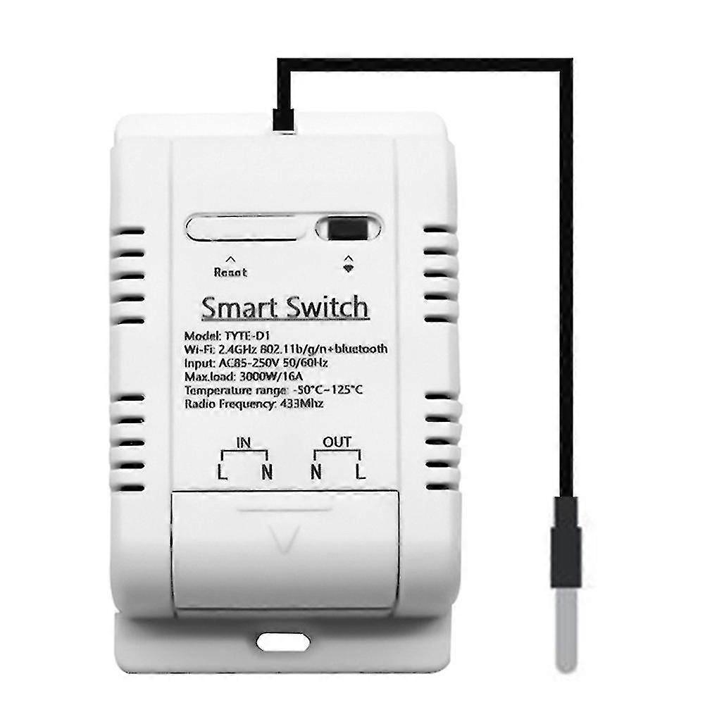 Tuya Smart Temperature Switch 16a 3000w With Energy Consumption Monitoring Rf433 Intelligent Thermo