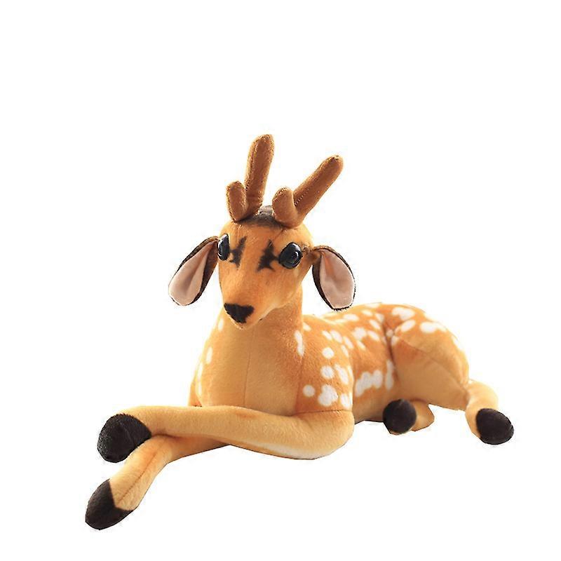 Giant Deer Plush Toy Lifelike Sika Deer Toy Real Life Stuffed Animals Toys For Children Home Decor