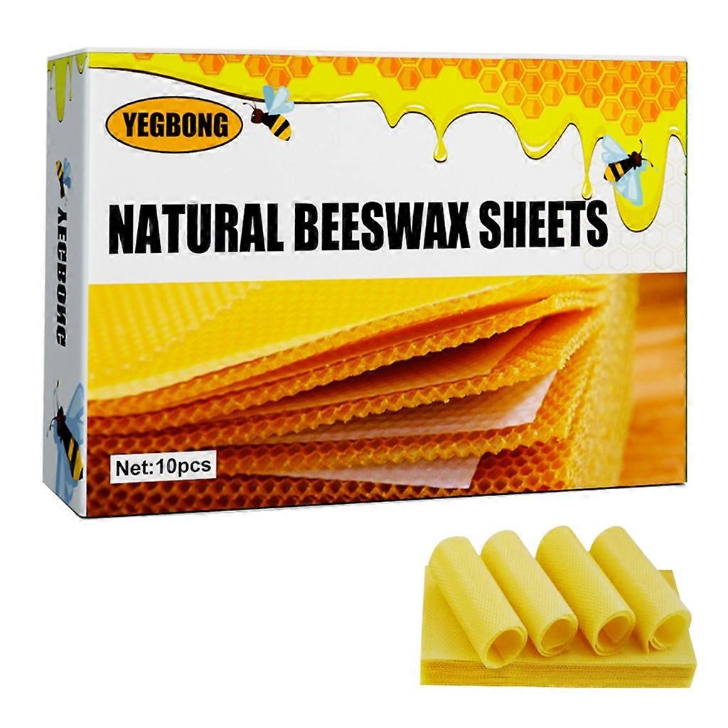 10pcs Beeswax Foundation Sheets Beehoney Comb Frame Beeswax for Candle Making