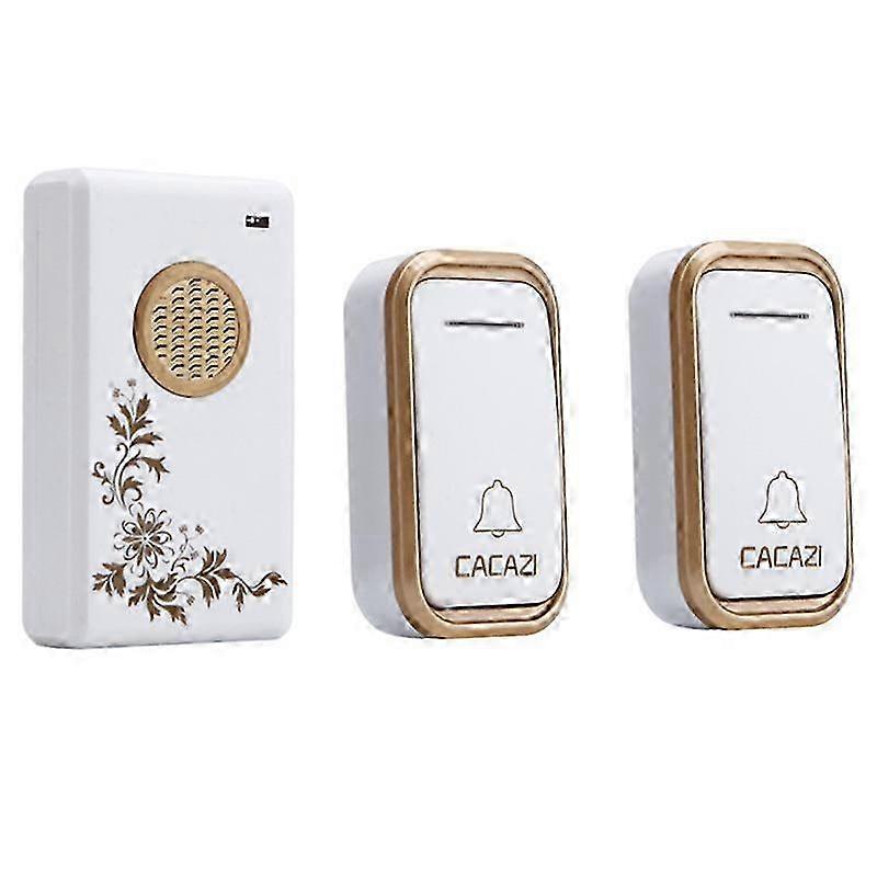 Wireless Doorbell for Home Use - Long-Distance, Battery Operated, Two Button, Waterproof, Electronic Remote Control