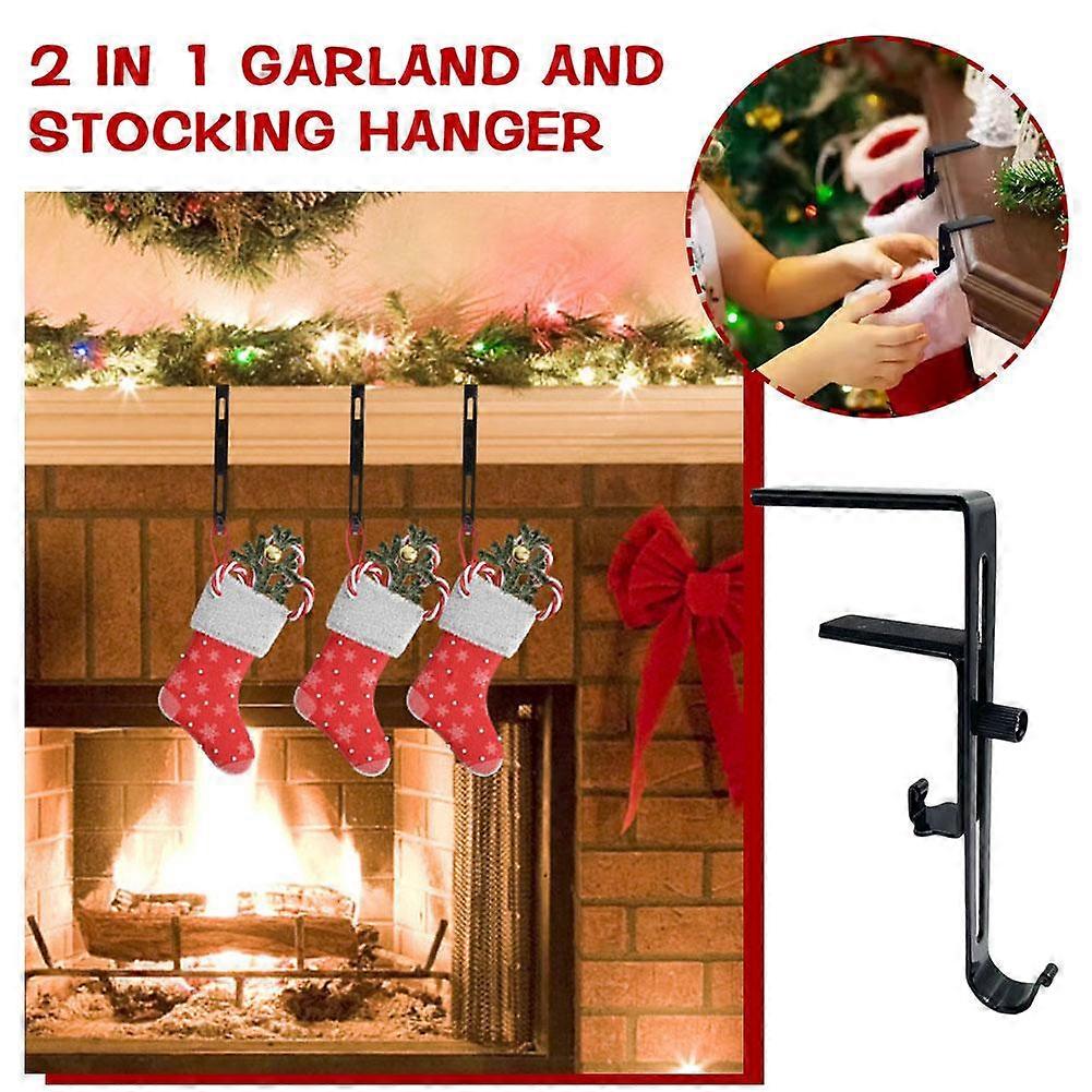 2 في 1 تلسكوبي هوك جورب شماعات معلقة عيد الميلاد تخزين إكليل كرات