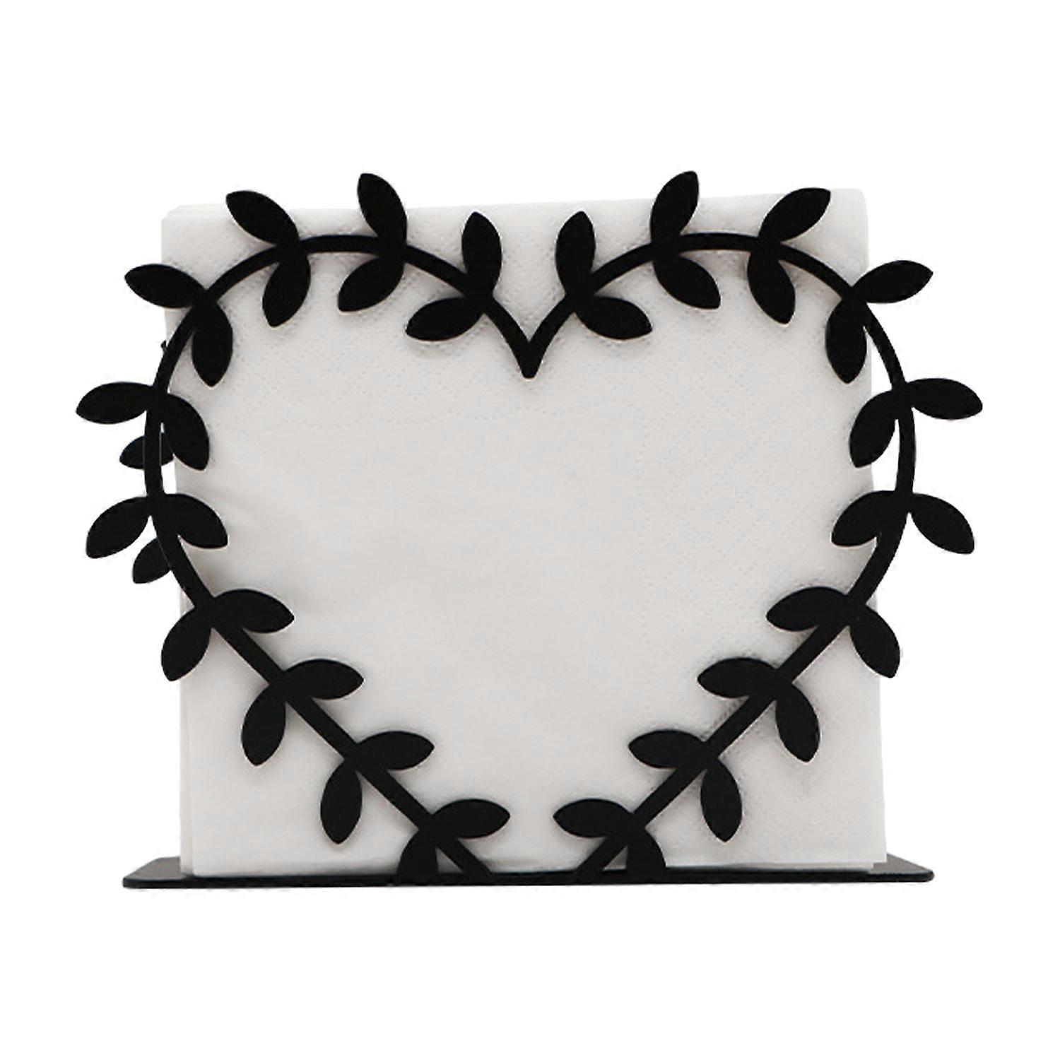 Creative Napkin Rack Holder Solid Base One-Piece Design Exquisite Pattern Tissue Dispenser Storage