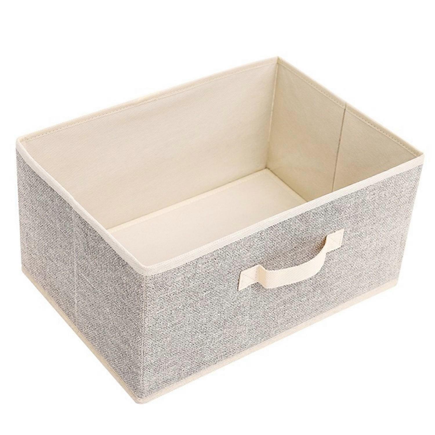 Clothing Storage Box with Handle No Lid Large Capacity Stackable Foldable Closet Organizer Clothing