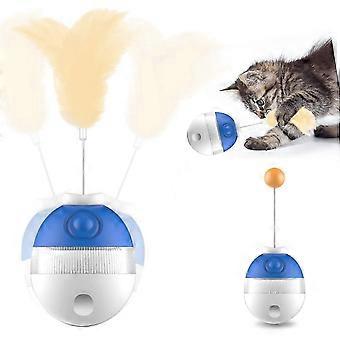 Interactive Cat Toy, Cat Food Dispenser Toy, Tumbler Cat Toy With Cat Tease Magic Wand, Toy For Cats, Cats Intelligence Toy, Cat Toy