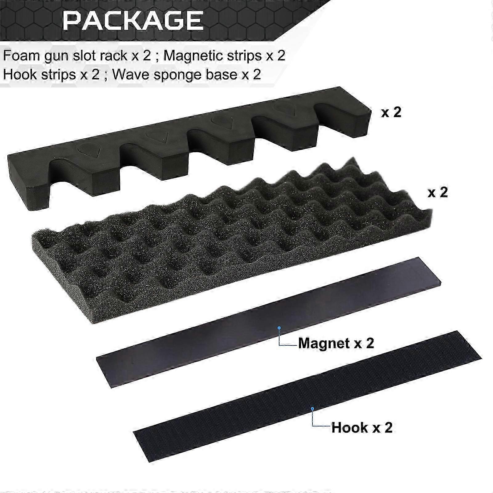 Improved Foam Gun Rack For 5 Guns Storage Gun Safe Accessory Rifles Shotguns Mount Gun Holder With Strip Rack and Base Set C