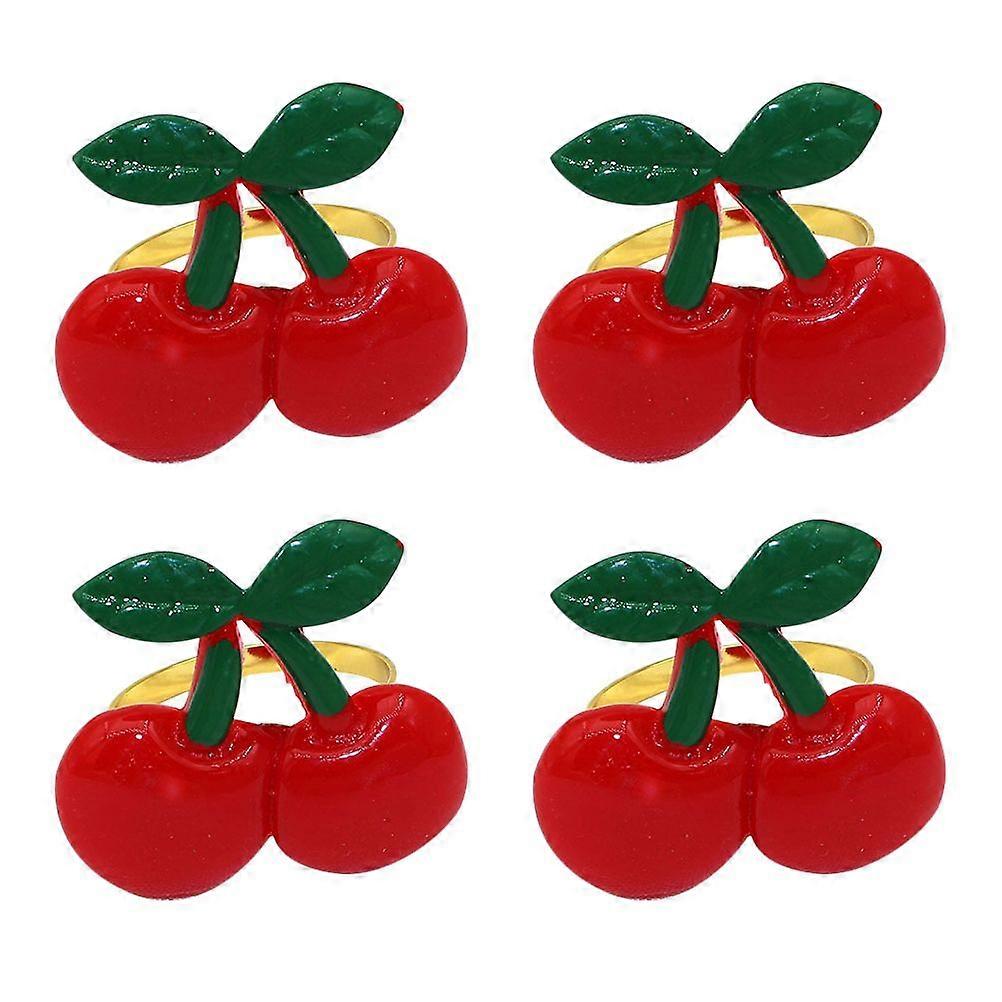 4 Pcs Napkin Buckles Fruit Shape Napkin Ring Party Delicate Napkin Clasps