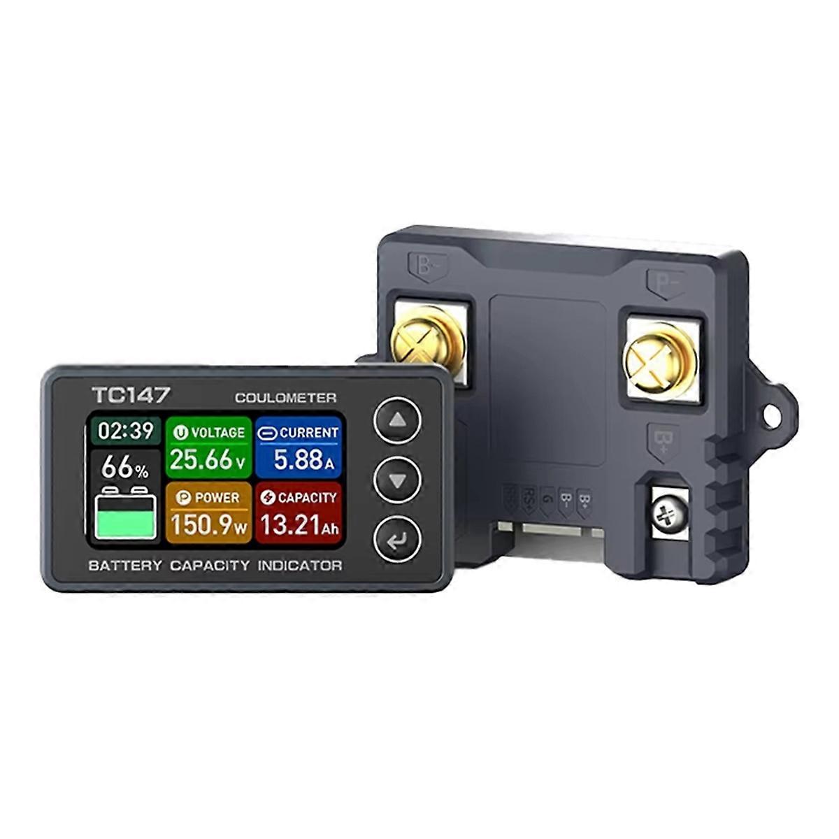 TC147 High-Precision Color Screen Coulomb Meter Battery Voltage and Current Meter TC147-CS50(0-75A)