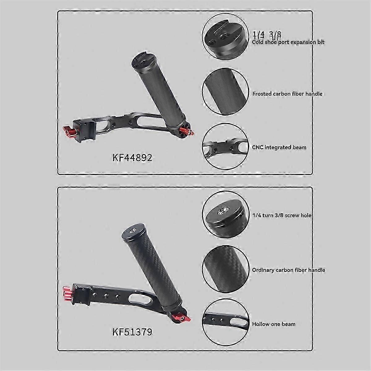 Camera Grip For /rs3 Gimbal Stabilizer Pot Handle Carbon Fiber Foldable Slot Side Handle B