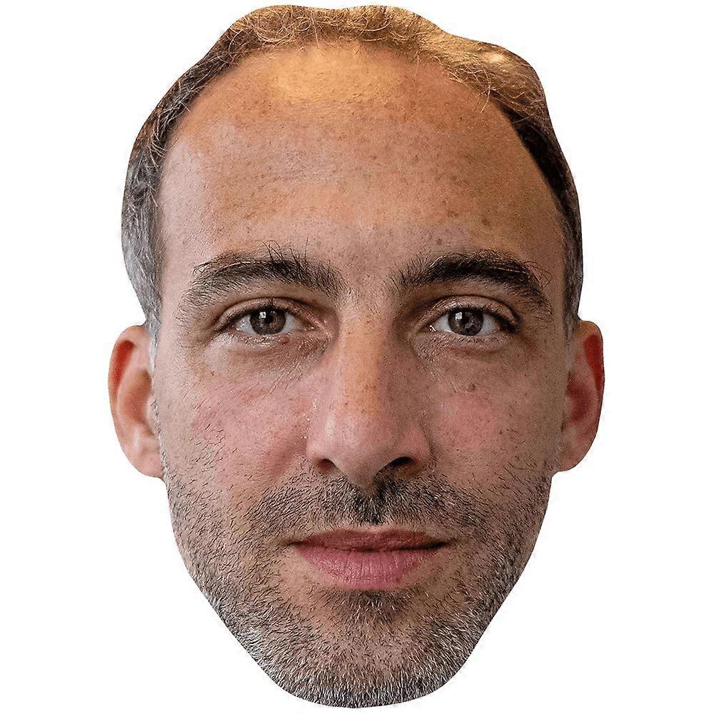 Raphael Glucksmann (stoppels) groot hoofd. Meer dan levensgroot masker.