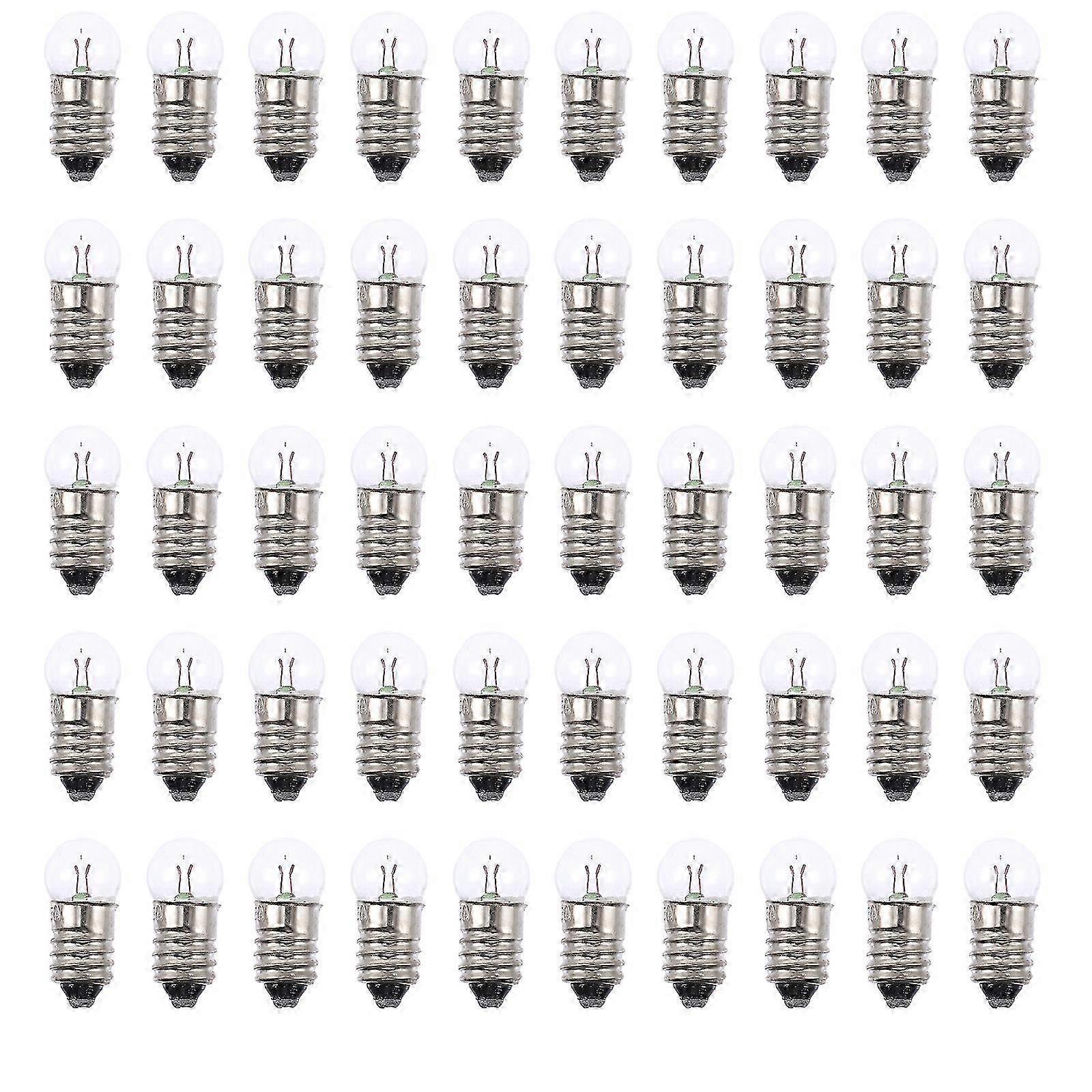 50pcs Practical 3.8V E10 Round Small Light Bulb Physical Laboratory DIY Material