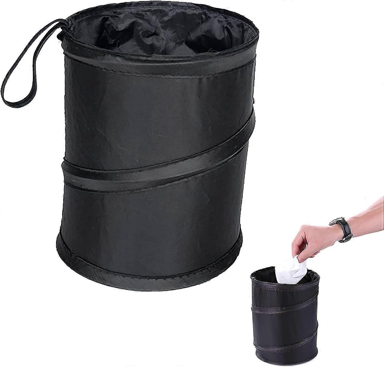 Car Trash Can, Indoor Car Trash Can, Small Car Trash Can, Foldable Car Trash Can, Portable Car Trash Can, Universal Waterproof, For Car Travel, Black