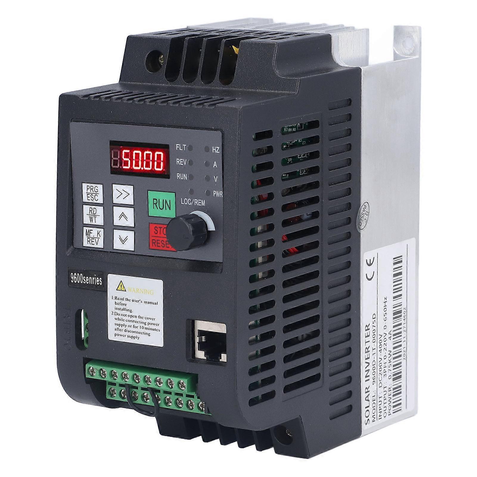 NFLIXIN Variable Frequency Drive Inverter VFD Solar Converter 0.75KW 220V 9600D‑1T‑00075D