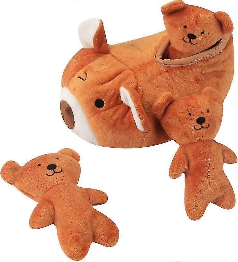 Dog Puzzle Toy, Slipper Nest Squeaky Dog Toy Plush Dog Puzzle Toy Interactive Dog Brain Game