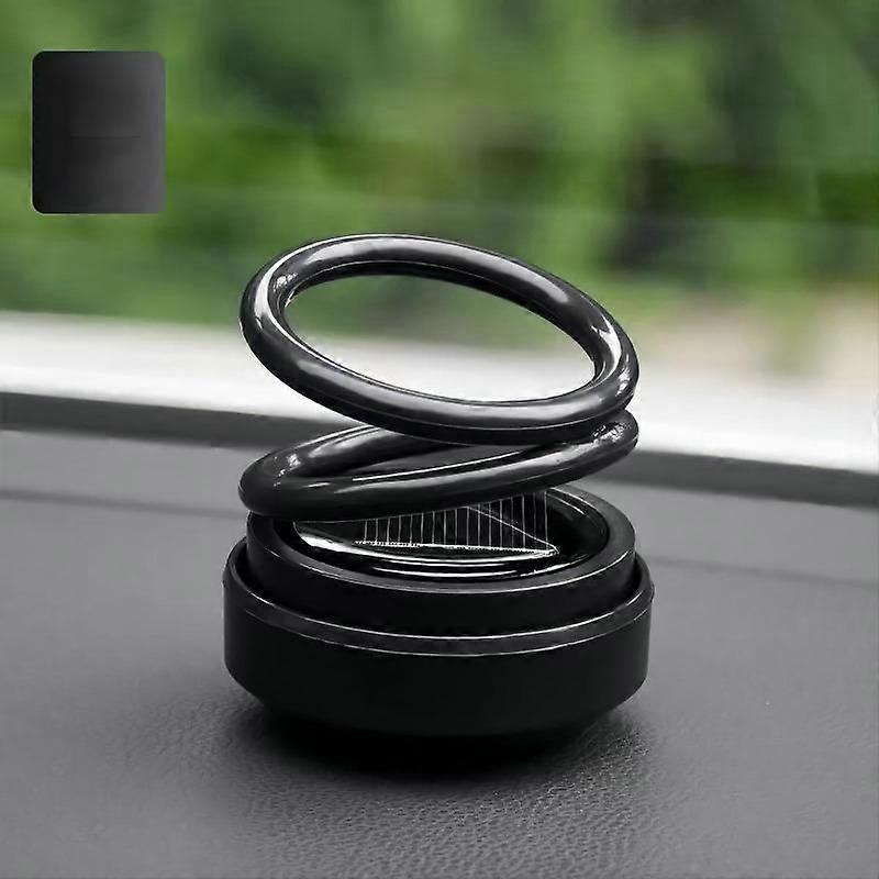 Portable Kinetic Molecular Heater Car Air Aromatherapy Double Ring Rotating Solar Powered Car Perfume Diffuser Molecular Heater