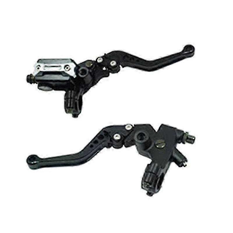 Unique 7/8" Motorcycle Front Right Brake Clutch Levers Master Cylinder Reservoir Lever