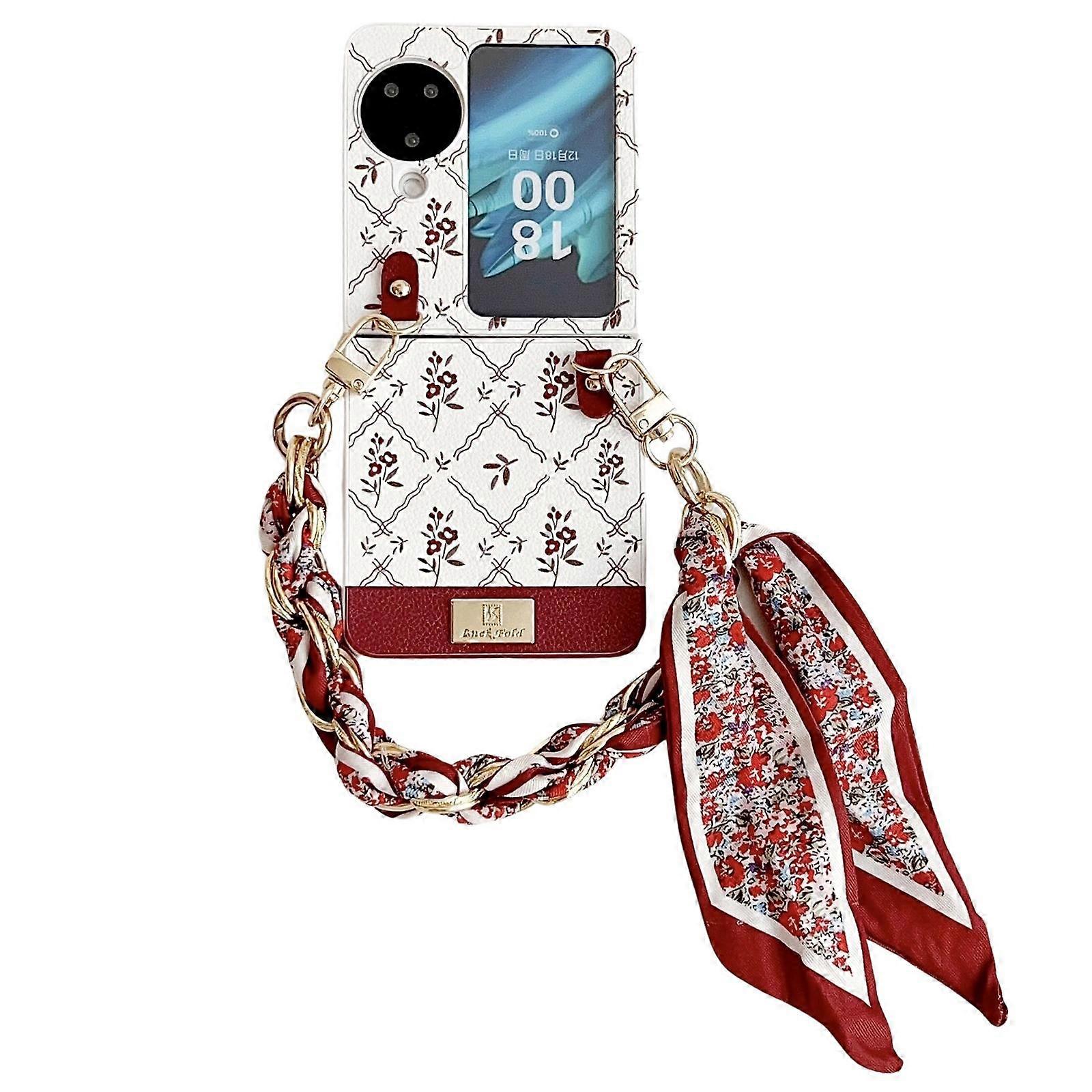 Luck Flower Pattern TPU Phone Case With Strap