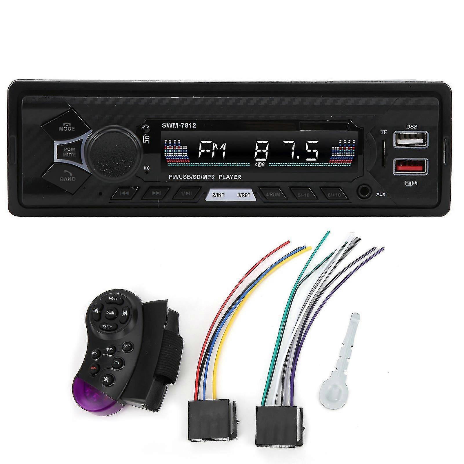 1din Car Stereo Mp3 Player Bluetooth 5.0 With Steering Wheel Controller For Wma/wav/flac