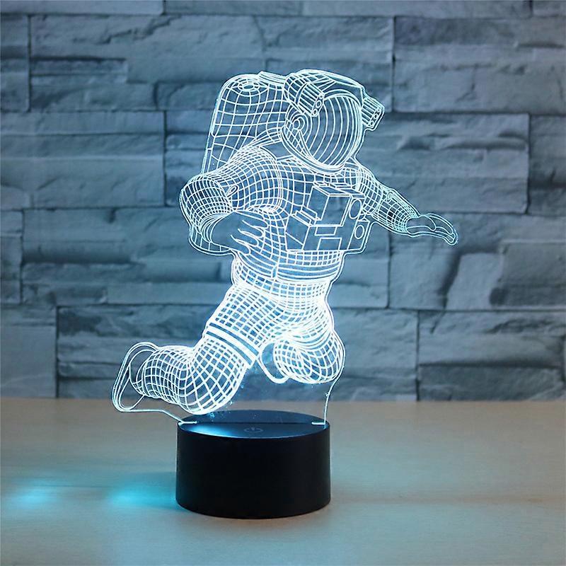 Astronaut Shape 3D Colorful LED Vision Light Table Lamp, USB & Battery Version
