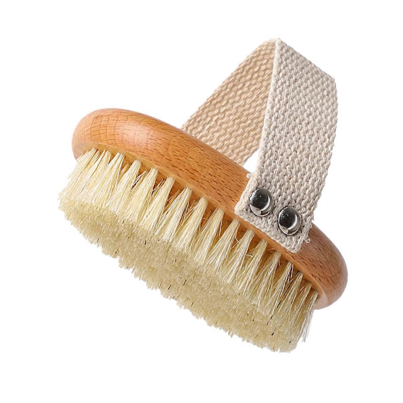 Exfoliating Bath Brush Long-Handle For Shower Body Cleansing, Detachable Head, Soft Bristles, Non-Slip Grip
