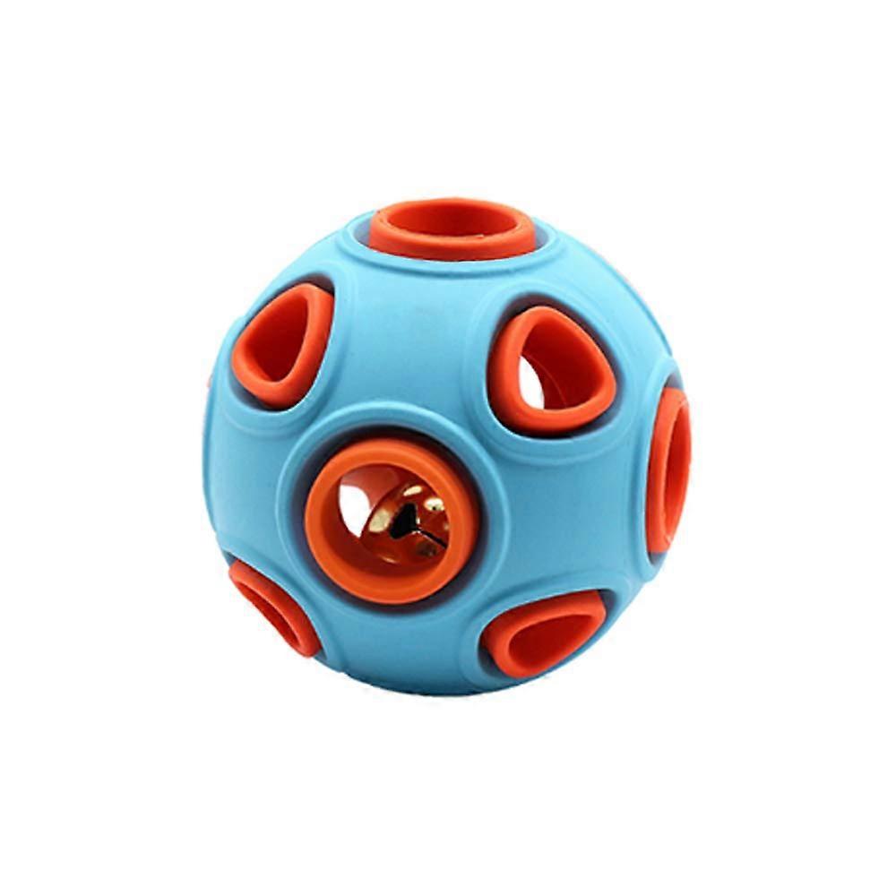 Dog Ball Toy for Interactive Play, Large Rubber Exercise Ring, Bite Resistant, Orange and Blue Color for Active Pets