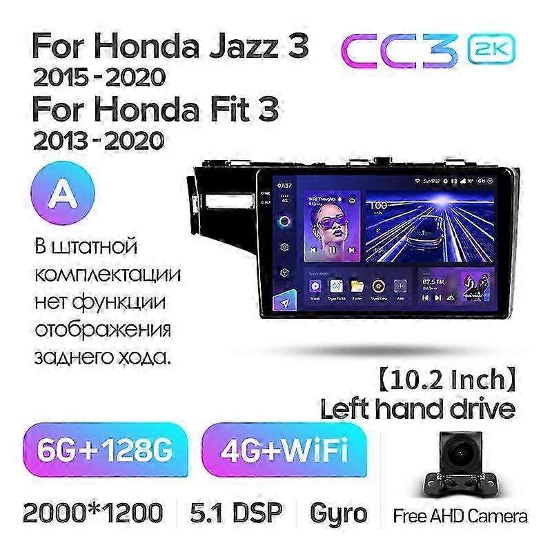 Cc3 2k Per Honda Jazz 3 2015 - 2020 Fit 3 Gp Gk 2013 - 2020 Autoradio Multimedia Video Player Navigazione Stereo Gps Android 10 No 2din 2 Din DVD