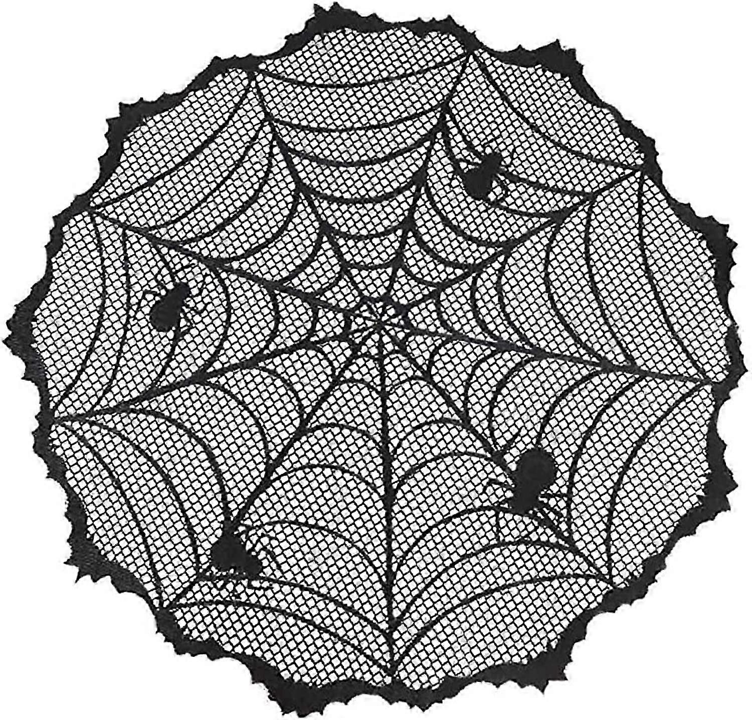40' Halloween Decoration Tablecloth Black Spider Round Tablecloth Tablecloth