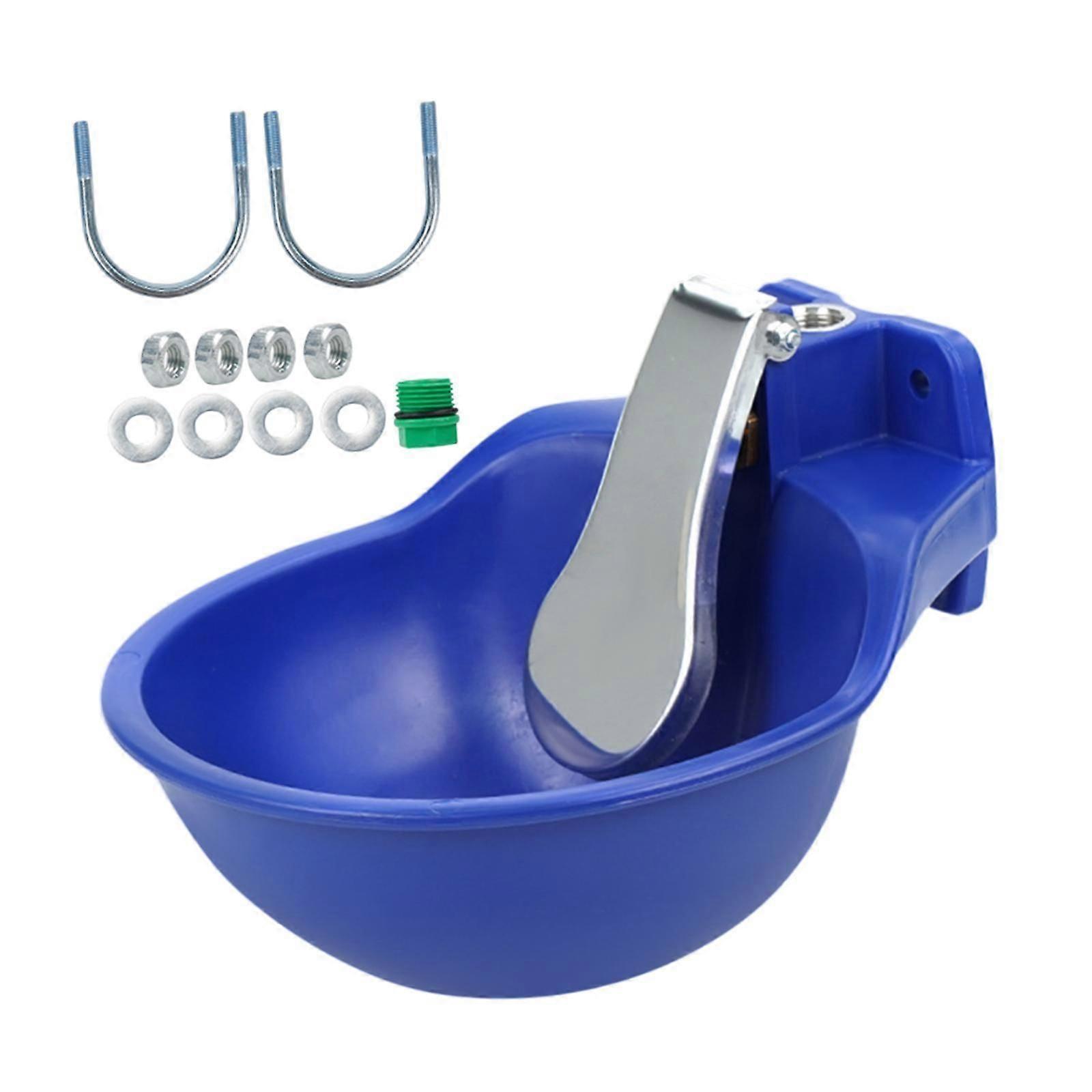 Automatic Waterer Bowl Farm Animals Animal Drinking Bowl for Dog Piglet Goat Blue