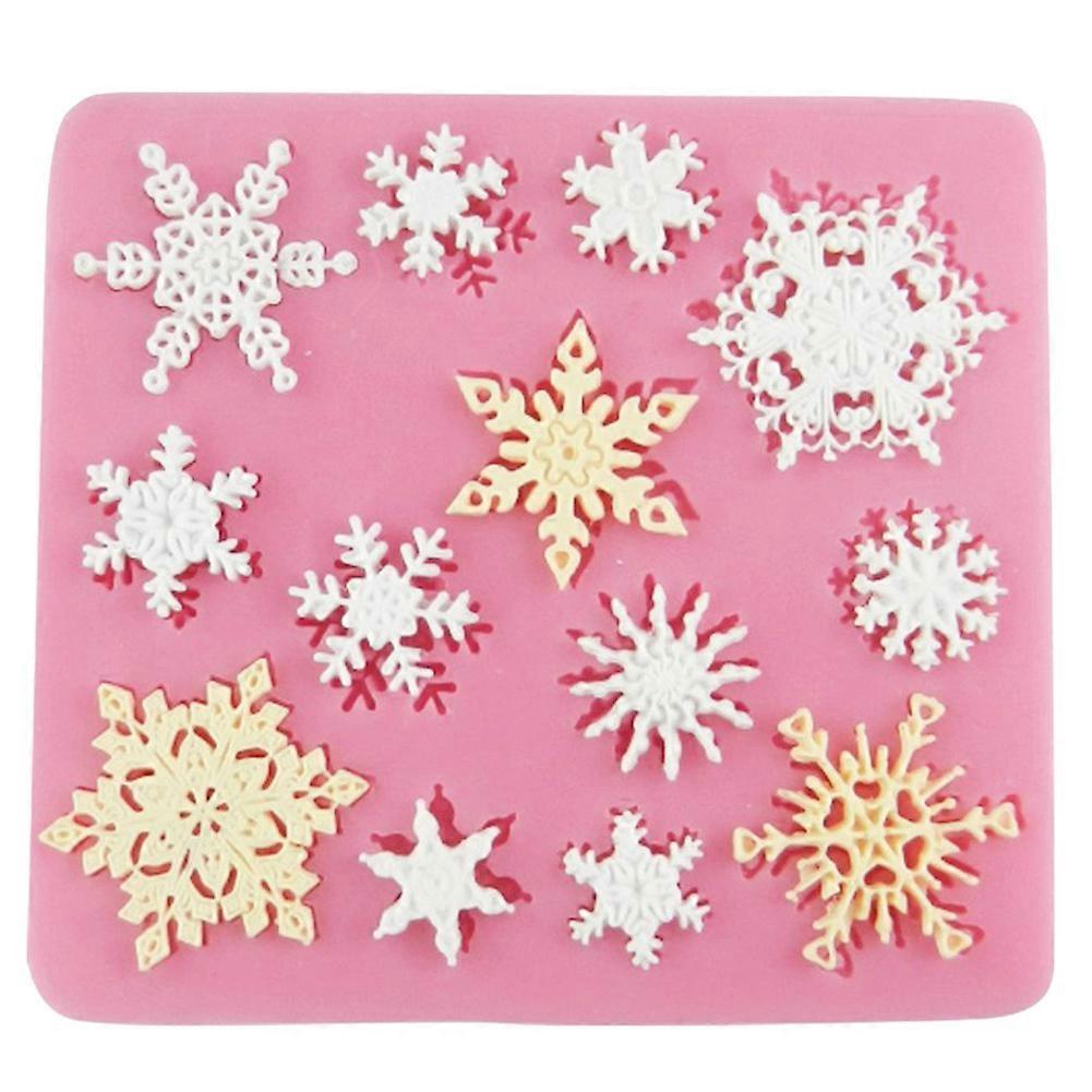 Snowflake Series Mould Decorating Tool Silicone Cake Mold for Baking Fondant Cupcakes, Model 03, 3D Design