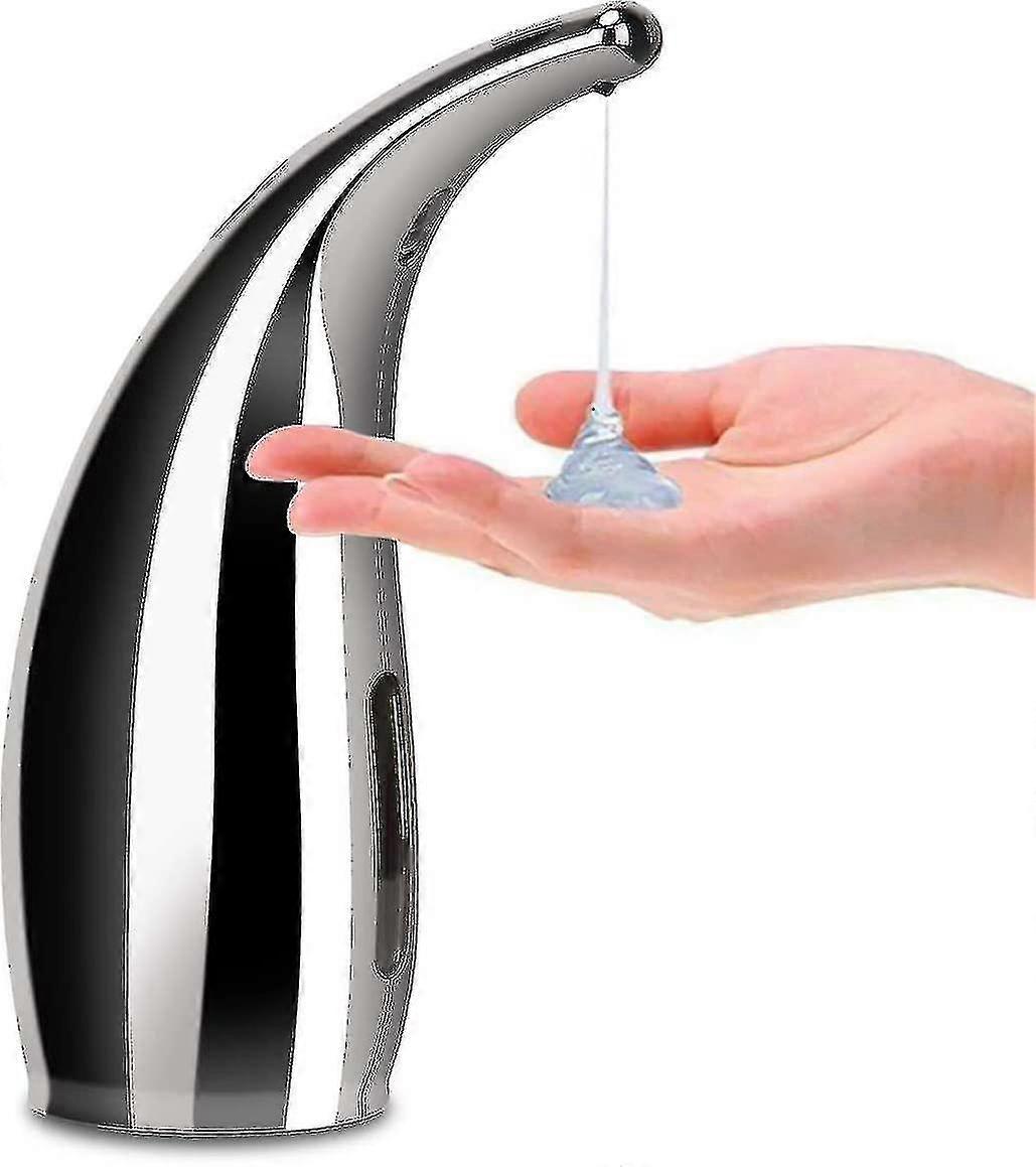 300ml Automatic Touchless Soap Dispenser, Silver ABS Infrared Sensor for Kitchen Bathroom Europe