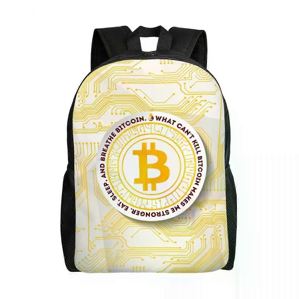 Backpack 313Cx Eat Sleep Bitcoin Backpacks School College Students Bookbag  Fits Laptop Cryptocurrency Blockchain BTC Lover Bags 313Xn