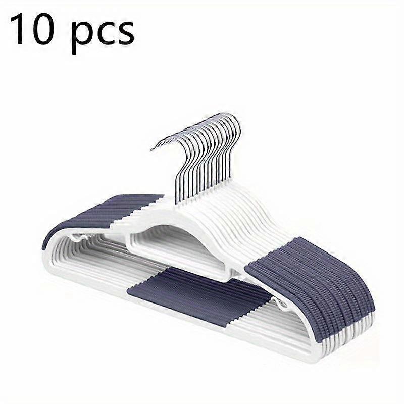 10 Pcs Elegant Polished Clothes Hangers: Shoulder Protection, Durable, Space-Saving & Mark-Free Design for Wardrobe Perfection